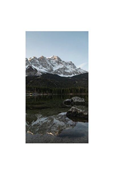 OEM Tablou pe pânză, „Liniștea munților reflectată în lac”, dimensiune 70 x 100 cm