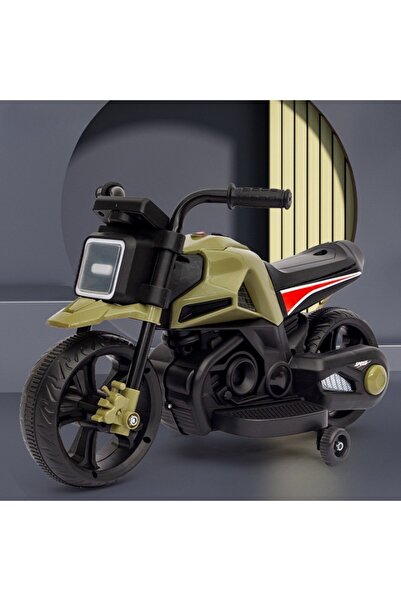 dalip Electric Kids Motorcycle with Training Wheels, LED Lights & Music, 6V 4.5Ah