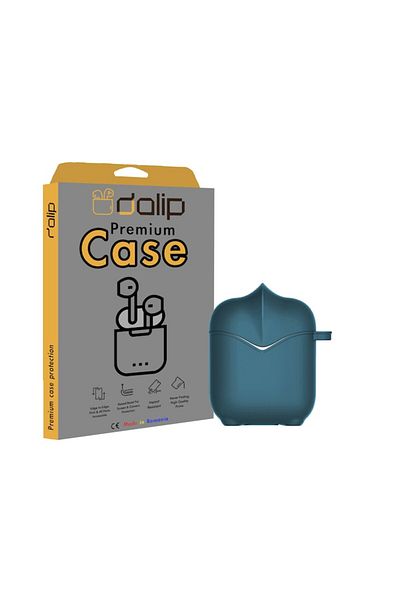 dalip Husa pentru Apple Airpods, Cockscomb, Silicon, Bleumarin