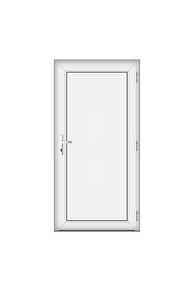 Klass 90x180cm White right 6cm 4 White Full Panel door PVC and insulating glass chambers panel