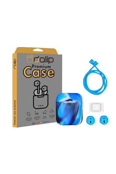 dalip Husa pentru Apple AirPods, 4Goods, Silicon, Navy