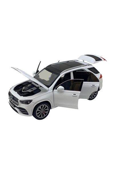 JPT Mercedes GLE 350 model replica white 1:24 sound, lights, opens doors