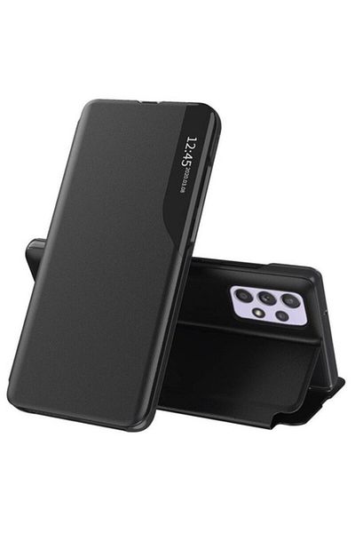 Dali Husa de protectie flip cover compatibila cu Samsung Galaxy A13 4G, eFold, piele ecologica, Negru