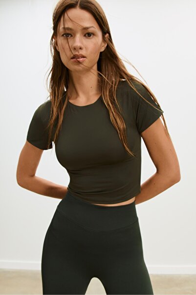 Stradivarius Basic polyamide T-shirt