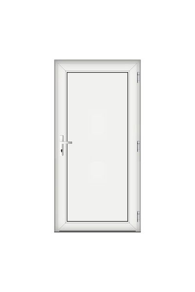 Klass 70x190cm White right 6cm 4 White Full Panel door PVC and insulating glass chambers panel