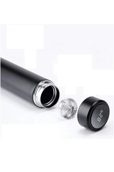 PRATİKOBA Colorful Steel Thermos with Digital Temperature Display - 500 Ml