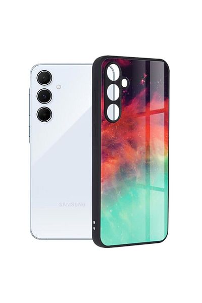Dali Protective Case Compatible with Samsung Galaxy A55 5G, Glaze Series, TPU, Fiery Ocean, Multicolor