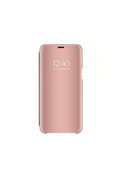 Dali Protective Flip Cover Compatible with Samsung Galaxy J3 2017, Clear View, Interactive, Rose Gold