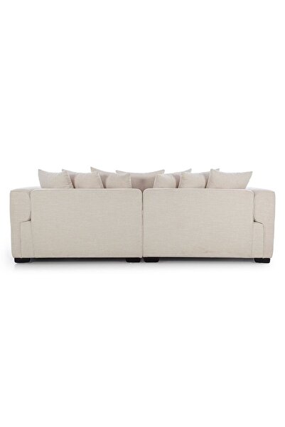 Danube Home Camelle 4 Seater Fabric Sofa - Tulle White L274xW100xH92cm