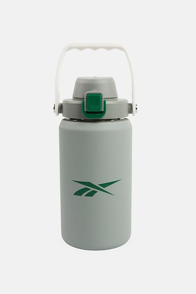 Reebok Stainless Steel Brand Logo Camping Bottle 950 ml, Grey