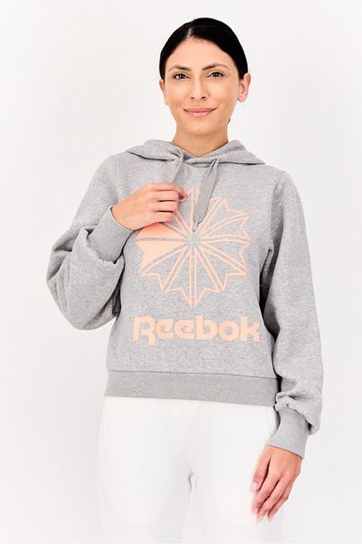 Reebok Women Sportswear Fit Outdoor Sweatshirt, Medium Grey