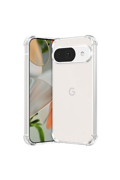 Dali Protective Case Compatible with Google Pixel 9, ShockProof, Clear Silicone, Reinforced Corners, Tran