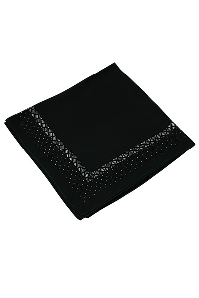 mim eşarp فستان سهرة من حرير المدينة مع وشاح مرصع بالأحجار - 110x110 سم