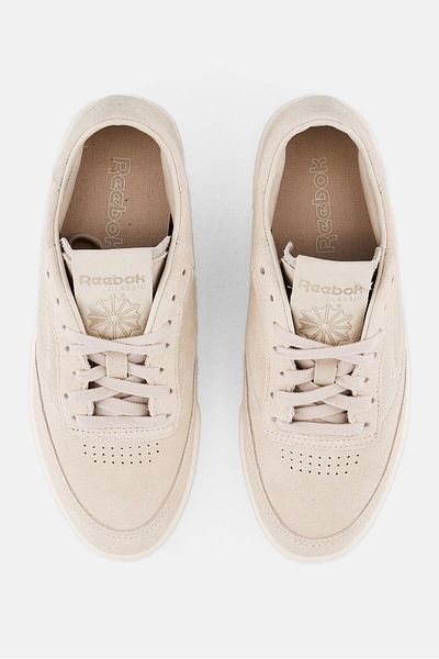 Reebok حذاء تنس كلين كلوب سي للسيدات، كريمي