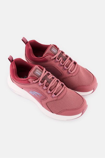SKECHERS Women Vapor Foam Lasting Moment Lace Up Running Shoes, Mauve
