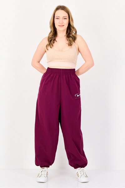 Nike Women Loose Fit Training Track Pants, Deep Purple