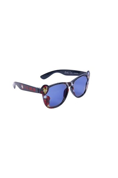 Cerda Ochelari de soare pentru copii cu protecție UV, model Iron Man în relief, dreptunghiulari, negri