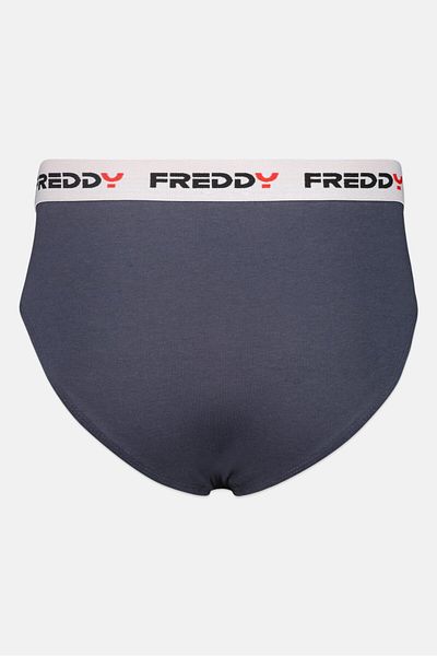 FREDDY سروال داخلي رجالي بشعار العلامة التجارية، عبوة من قطعة واحدة، أزرق داكن
