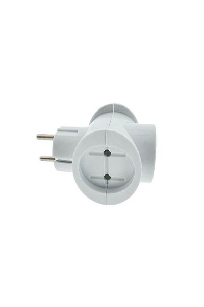 dalip Triple Plug Flores, Barrel Type, 16A, 220V, 9x6x5.5cm, White
