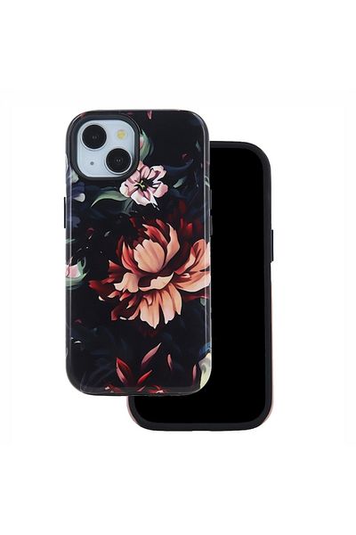 Dali Carcasă de protecție compatibilă cu Samsung Galaxy S24, carcasă decorativă, model Peony, silicon, multicoloră