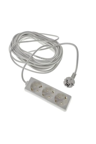 Dali Prelungitor cu 3 prize Schuko, 10 m, 3500 W, alb