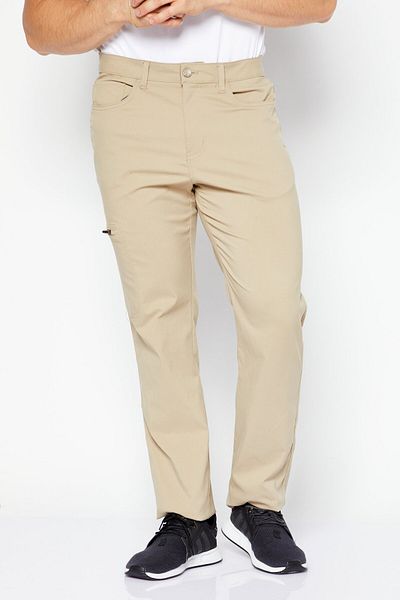 Weatherproof Men Regular Fit Solid Chino Pants, Tan