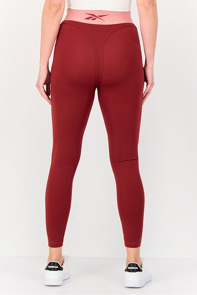 Reebok Women Sportswear Fit Training Leggings, Dark Red