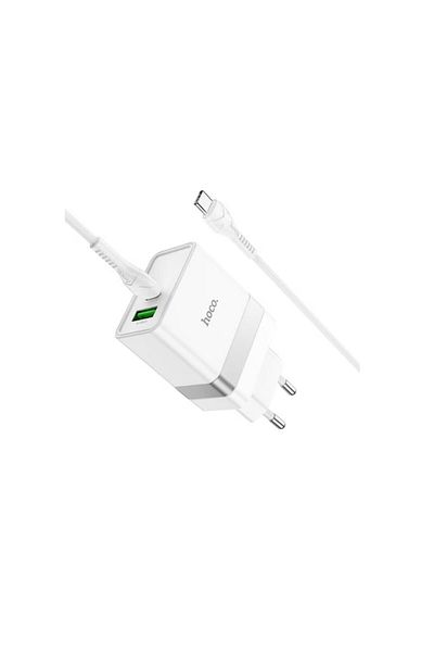Dali Phone Charger, 1xUSB A and 1xUSB Type-C with USB Type-C Cable, 1m, PD30W, QC 3.0, N21, White