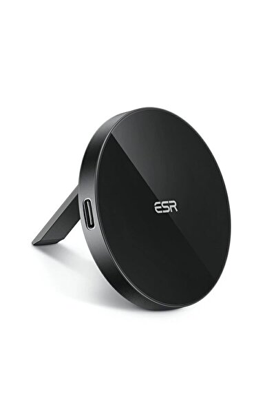 ESR Încărcător wireless compatibil cu MagSafe, KickStand, HaloLock, 15W, conector USB tip C, negru
