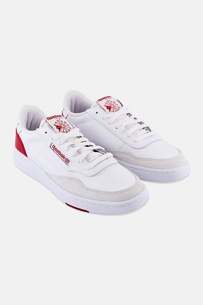 Reebok حذاء تنس كورت بيك برباط للرجال، أبيض