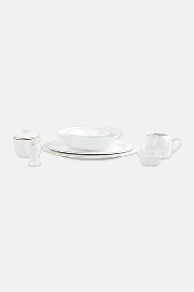 Maser 24 Pieces Professional Dining Accessories Set, White