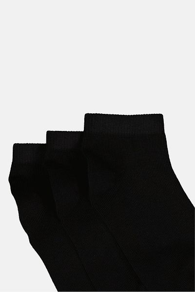 London Fog Toddlers Boy 5 Pairs Solid Ankle Socks, Black