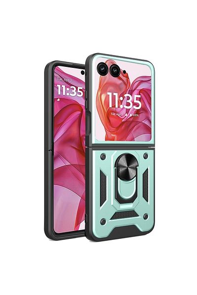 Dali Husă de protecție compatibilă cu Motorola Razr 50 Ultra, seria CamShield, inel magnetic, verde