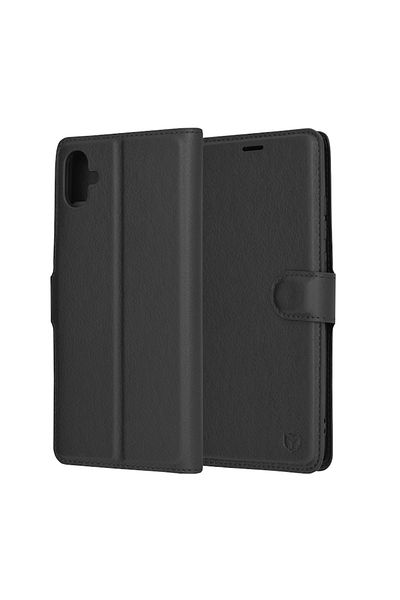 Dali Husă de protecție tip Flip compatibilă cu Samsung Galaxy A04e/M04, piele tip Folio, neagră