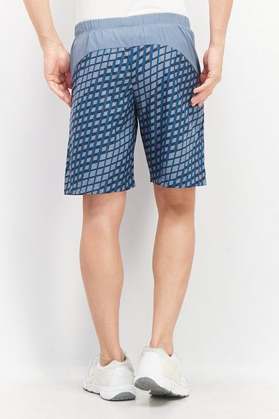 Asics Men Sportswear Fit Drawstring Training Shorts, Slate Blue/Black Combo