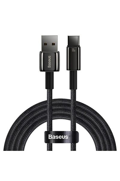 Baseus USB-C Tungsten Gold Cable, 100W, 2m, black