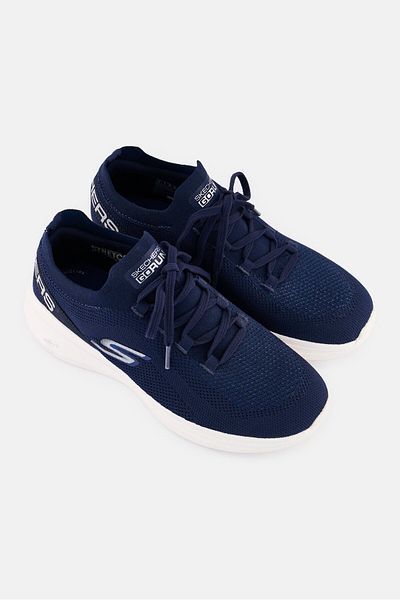 SKECHERS Women Go Run Fast Lace Up Running Shoes, Navy Blue