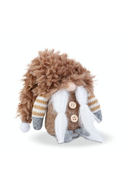 Dali Christmas Figurine, Scandinavian Elf, 30cm, Textile, Brown