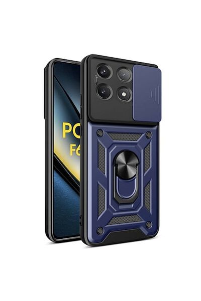 Dali Protective Case Compatible with Xiaomi Poco F6 Pro, CamShield Series, Reinforced Edges, Magnetic Rin