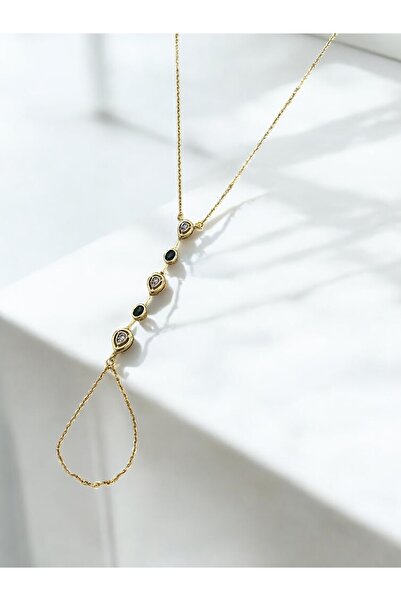 JotusJewelry شاحمران حجر أخضر مع تفاصيل قطرة