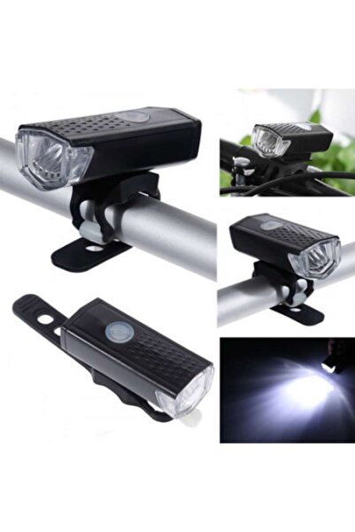 dalip Set de 2 lumini pentru bicicleta, 5 LED-uri pe fata albe, 5 LED-uri pe spate rosii, incarcare USB, c