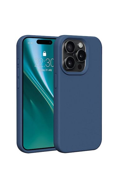 Dali Protective Case Compatible with Apple iPhone 15 Pro, Silicone Case, Dark Blue