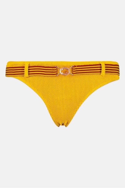 O'Neill Women Textured Sassy Cruz Bikini Bottom, Old Gold
