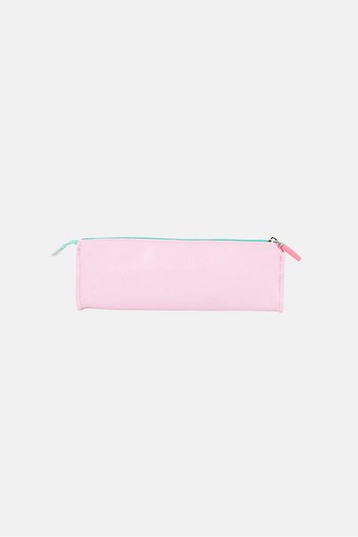 Disney Kids Girl Lotus Graphic Print Pencil Bags, Pink