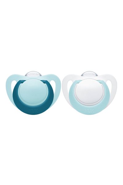 Nuk Suzeta Genius Silicon M1 Vernil 0-6 luni 2 Bucati Set