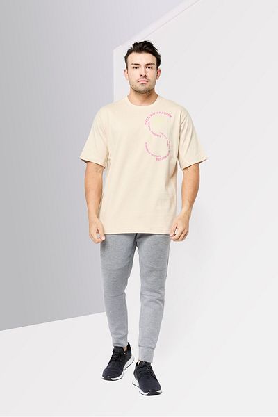 adidas x Stella Mccartney Men Sportswear Fit Short Sleeves Outdoor T-Shirt, Beige