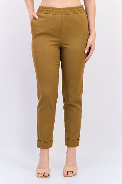 NAH/ Studio Women Regular Fit Solid Straight Pants, Brown