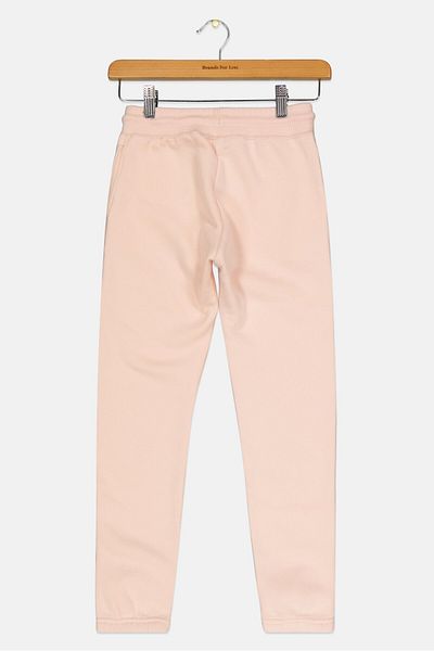 AMERICAN EAGLE Kids Girl Drawstring Brand Logo Sweatpants, Peach