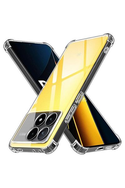 Dali ShockProof Protective Case Compatible with Xiaomi Poco X6 Pro, Clear Silicone, Transparent