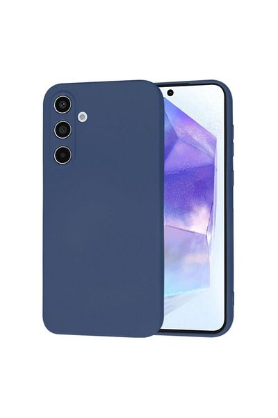 Dali Protective Case Compatible with Samsung Galaxy A55 5G, SoftFlex, Silicone, Dark Blue